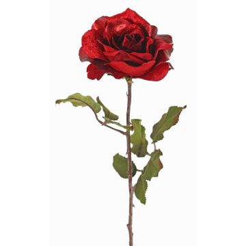 Rosa artificial de terciopelo SINDALA, roja, 60cm, Ø12cm Rosa artificial de terciopelo SINDALA, roja, 60cm, Ø12cm