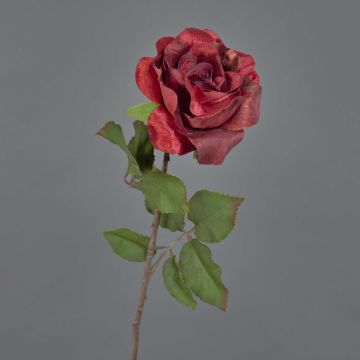 Rosa artificial de terciopelo SINDALA, roja, 60 cm, Ø 12 cm Rosa artificial de terciopelo SINDALA, roja, 60 cm, Ø 12 cm