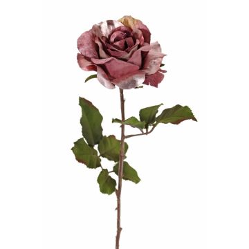 Rosa artificial de terciopelo SINDALA, lila oscuro, 60 cm, Ø 12 cm Rosa artificial de terciopelo SINDALA, lila oscuro, 60 cm, Ø 12 cm