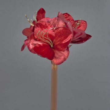 Flor decorativa de amarilis de terciopelo KIRSTY, roja, 70 cm, Ø 13-15 cm Flor decorativa de amarilis de terciopelo KIRSTY, roja, 70 cm, Ø 13-15 cm