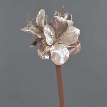 Flor decorativa de amarilis de terciopelo KIRSTY, lila claro, 70 cm, Ø 13-15 cm