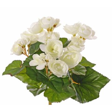 Begonia artificial BIRMA con varilla, color crema, 20 cm, Ø 3-5 cm