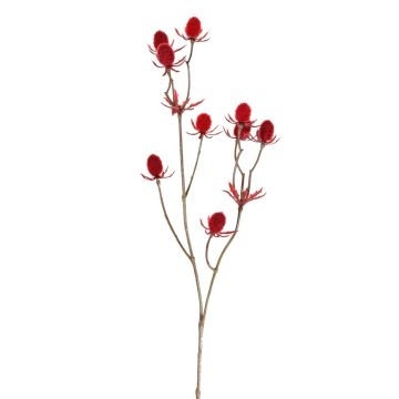 Cardo noble de plástico LOUKAS, rojo, 45 cm, Ø 1-1,5 cm