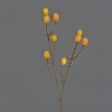 Cardo noble de plástico LOUKAS, amarillo-naranja, 45 cm, Ø 1-1,5 cm