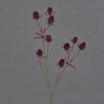 Cardo noble de plástico LOUKAS, rojo burdeos, 45 cm, Ø 1-1,5 cm