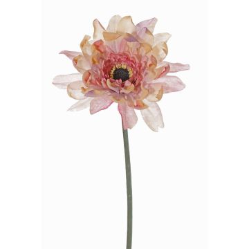 Gerbera sintética PAMILLA, rosa palo-crema, 65cm, Ø12cm
