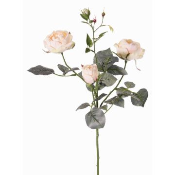Rama de rosa decorativa DIAMANTIS, rosa pálido, 75 cm, Ø 5-8 cm