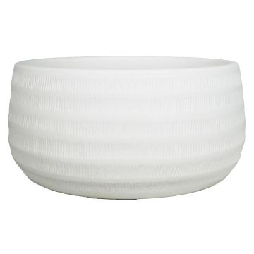 Cuenco de cerámica TIAM estriado, blanco-mate, 14cm, Ø29cm