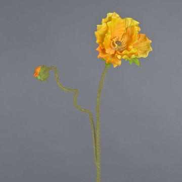 Amapola artificial HASNA, amarillo-naranja, 75 cm, Ø 11 cm Amapola artificial HASNA, amarillo-naranja, 75 cm, Ø 11 cm