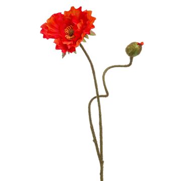 Amapola artificial HASNA, rojo-naranja, 75 cm, Ø 11 cm Amapola artificial HASNA, rojo-naranja, 75 cm, Ø 11 cm