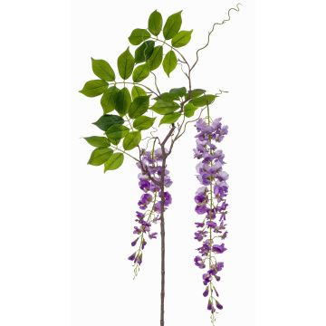 Flor artificial grande, rama de glicinia NISSRINE con flores, lila, 145 cm