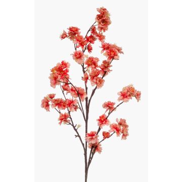 Flor artificial grande, rama de cerezo en flor GIMA con flores, color coral, 120 cm Flor artificial grande, rama de cerezo en flor GIMA con flores, color coral, 120 cm