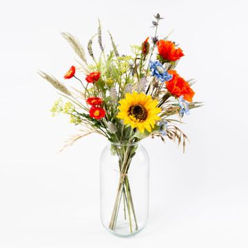 Ramo de flores silvestres PALILA, rojo, azul y amarillo, 80cm, Ø40cm Ramo de flores silvestres PALILA, rojo, azul y amarillo, 80cm, Ø40cm