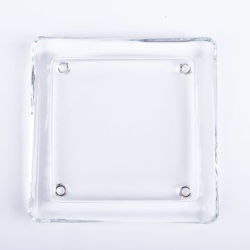 Soporte para velas cuadrado de cristal VINCENTIA, transparente, 13,6x13,6cm Soporte para velas cuadrado de cristal VINCENTIA, transparente, 13,6x13,6cm