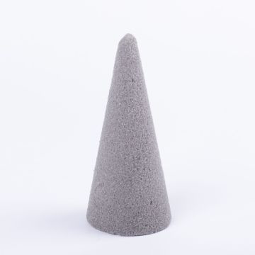 ®mosy Cono de esponja floral ZOILA para flores artificiales, gris, 15cm, Ø7cm