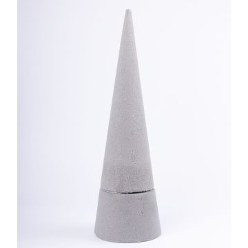 ®mosy Cono de esponja floral ZOILA para flores artificiales, gris, 50cm, Ø16cm