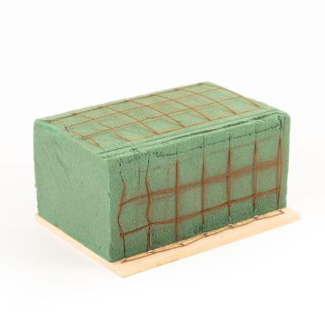 ®mosy Ökodur Base para arreglos funerarios VESDO con rejilla metálica, borde de agarre, base de madera natural, verde, 17 x 11 x 8,5 cm ®mosy Ökodur Base para arreglos funerarios VESDO con rejilla metálica, borde de agarre, base de madera natural, verde, 17 x 11 x 8,5 cm
