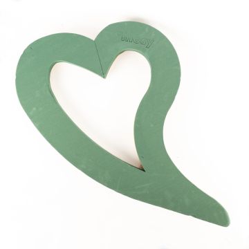 ®mosy Ökodur Espuma floral Coche Corazón con cola ADLEYA, decoración de boda, con ventosa, base de madera natural, verde, 71 x 54 x 5 cm ®mosy Ökodur Espuma floral Coche Corazón con cola ADLEYA, decoración de boda, con ventosa, base de madera natural, verde, 71 x 54 x 5 cm