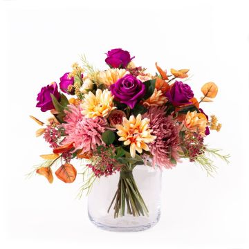 Udos Choice: Ramo artificial de final de verano CIRILLA, rosa-lila-naranja, 45cm, Ø60cm Udos Choice: Ramo artificial de final de verano CIRILLA, rosa-lila-naranja, 45cm, Ø60cm