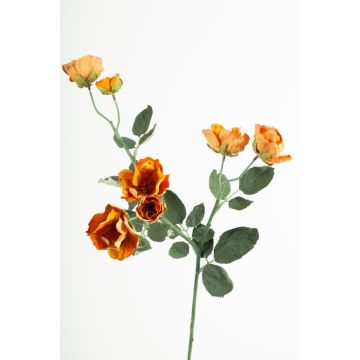 Rama de rosa silvestre artificial FOSETTA, Colección Eco, naranja-amarillo, 70 cm, Ø 3-5 cm