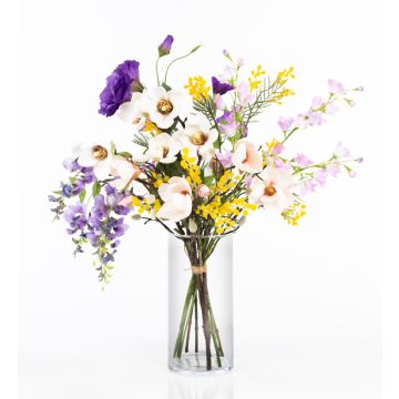 Flores decorativas Ramo primaveral CALISSA, morado-amarillo, 60cm, Ø40cm Flores decorativas Ramo primaveral CALISSA, morado-amarillo, 60cm, Ø40cm