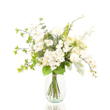 Ramo decorativo de invierno FUYUKO, blanco-verde, 70cm, Ø55cm Ramo decorativo de invierno FUYUKO, blanco-verde, 70cm, Ø55cm