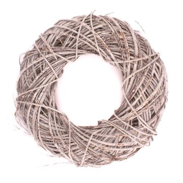 Corona seca de mimbre JOZIAH, blanca, Ø 35 cm Corona seca de mimbre JOZIAH, blanca, Ø 35 cm