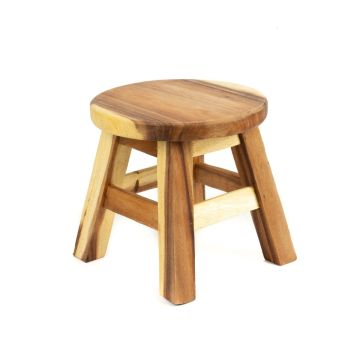 Taburete de madera NANNATI, natural, 25 cm, Ø 26 cm Taburete de madera NANNATI, natural, 25 cm, Ø 26 cm