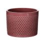 Maceta de cerámica CINZIA, diseño de puntos, rojo merlot, 25,5cm, Ø28cm