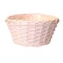 Cesta para plantas NAZARIO, blanca, 12cm, Ø24cm