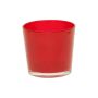 Portavelas XXL ALENA, cristal, rojo vino, 9cm, Ø10cm
