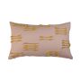 Cojín decorativo ANISHA, amarillo crema, con volantes, 50x30cm