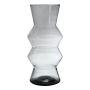 Jarrón ERCELINA de cristal, reciclado, transparente, 27cm, Ø13cm