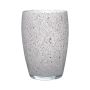 Florero de cristal redondo HENRY, granito-gris, 20cm, Ø14cm
