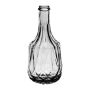 Botella de cristal SEGUNDO, diseño estructurado, transparente, 17cm, Ø8cm