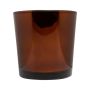 Jardinera de cristal ALENA SHINY, cobre brillante, 19cm, Ø19cm
