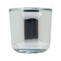 Portacandelitas NICK de cristal, plata brillante, 7,5cm, Ø7,5cm