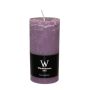 Vela de pilar AURORA, malva, 12cm, Ø5,8cm, 42h - Made in Germany