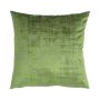 Cojín decorativo LORIKA, verde hierba, aspecto terciopelo, 50x50cm