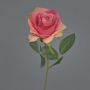 Rosa artificial SIMONY, rosa salmón, 45cm, Ø8cm