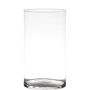 Jarrón cilíndrico de cristal SANYA EARTH, transparente, 21cm, Ø14cm