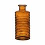 Botella decorativa de vidrio STUART estriado, naranja-marrón-transparente, 21,5cm, Ø9,5cm