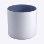 Jarrón para velas EVITA, vidrio, blanco mate, 11cm, Ø11,5cm