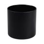 Jarrón para velas EVITA, vidrio, negro mate, 11cm, Ø11,5cm