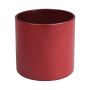 Jarrón para velas EVITA, vidrio, rojo mate, 11cm, Ø11,5cm