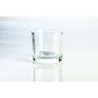 Grueso portavelas de cristal JOHN AIR, transparente, 8cm, Ø 9cm