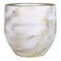 Maceta de cerámica AETIOS, color degradado, blanco-dorado, 16cm, Ø17cm