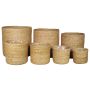 Cesta de hierba marina AMPARO, 7 piezas, beige, 12-30cm, Ø13-32cm