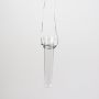 Florero / tubo de cristal MILO con alambre, transparente, 11,5cm, Ø2cm