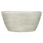 Macetero ovalado de cerámica DELTA con ranuras, gris claro-blanco, 30x15x14cm